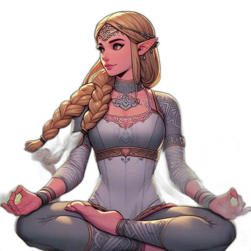 dress, crown, staff, concept art, fantasy art, pixel art, anime, pastel transparent PNG cut-out