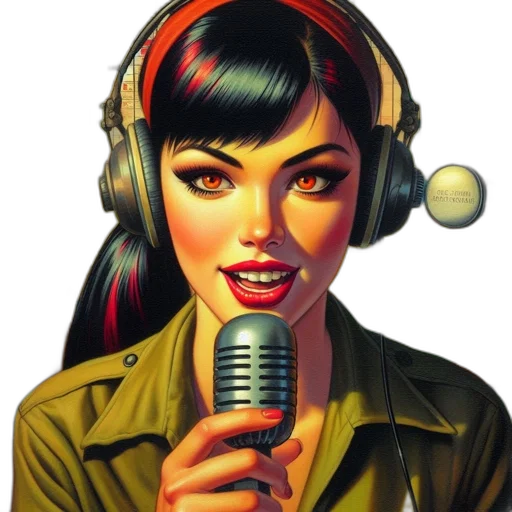 photorealistic, cartoon, comic book art, concept art, red-eyed, woman, military, uniform transparent PNG cut-out