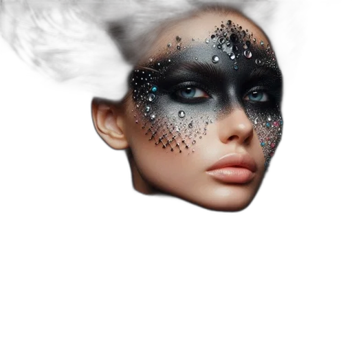 mask, face, jewelry, robot, photorealistic, fantasy art, 3d render, concept art transparent PNG cut-out