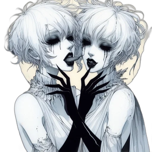 mask, concept art, fantasy art, comic book art, watercolor, monochrome, dark, blue transparent PNG cut-out