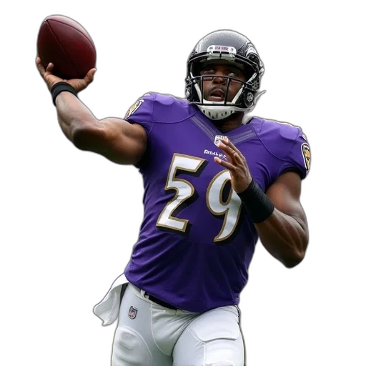 baltimore, ravens, player, throws transparent PNG cut-out