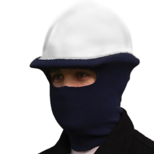 hat, mask, face, jacket, photorealistic, 3d render, concept art, person transparent PNG cut-out