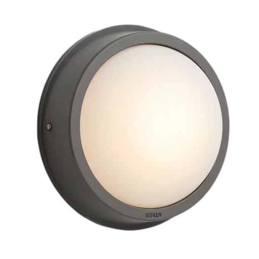 face, robot, 3d render, modern, wall-mounted, light, fixture, circular transparent PNG cut-out