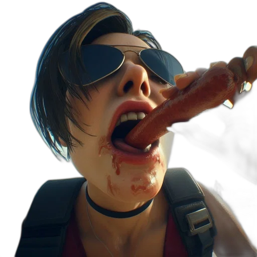 food, weapon, staff, face, concept art, cyberpunk, 3d render, photorealistic transparent PNG cut-out