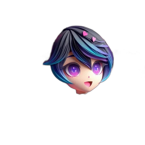 face, mask, staff, robot, 3d render, anime, vaporwave, pixel art transparent PNG cut-out