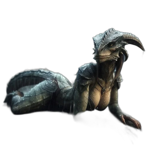 dragon, creature, animal, staff, concept art, fantasy art, 3d render, photorealistic transparent PNG cut-out