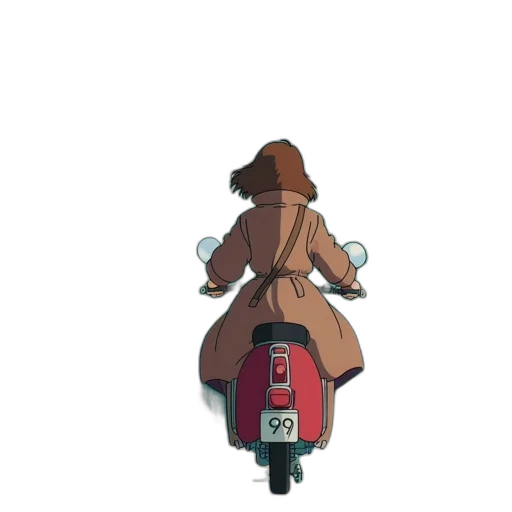 jacket, hat, staff, car, concept art, anime, pixel art, cartoon transparent PNG cut-out