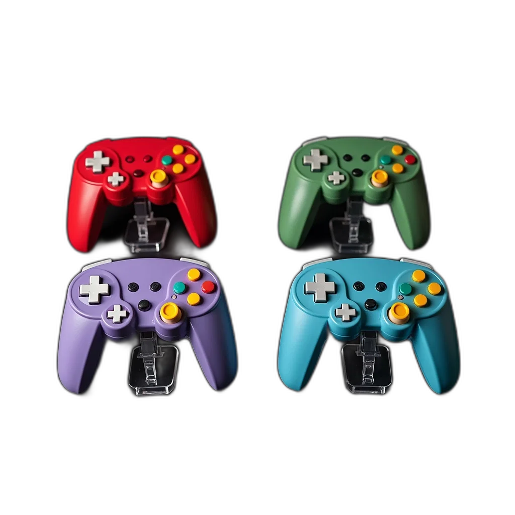 3d render, pixel art, colorful, neon, dark, collection, six, retro-style transparent PNG cut-out