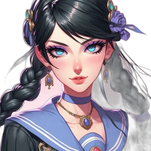 staff, face, crown, jewelry, fantasy art, anime, concept art, photorealistic transparent PNG cut-out