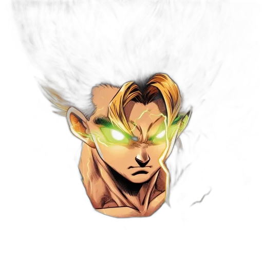 mask, face, hair, staff, comic book art, concept art, fantasy art, anime transparent PNG cut-out