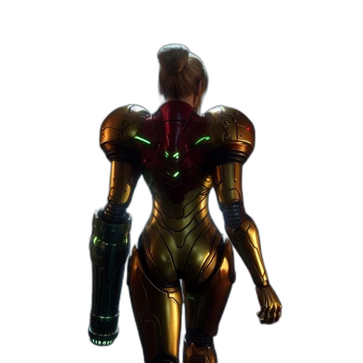 robot, staff, weapon, jewelry, 3d render, concept art, cyberpunk, comic book art transparent PNG cut-out