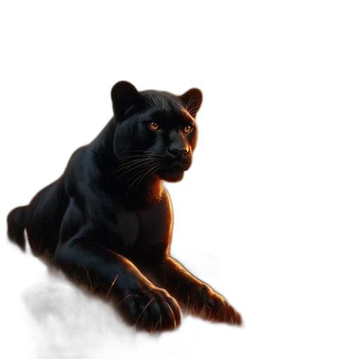 animal, creature, concept art, 3d render, fantasy art, photorealistic, dark, black transparent PNG cut-out