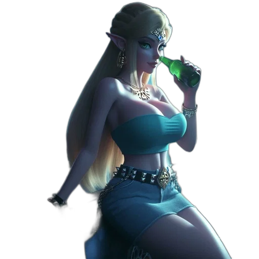 dress, bottle, staff, weapon, concept art, fantasy art, cyberpunk, vaporwave transparent PNG cut-out