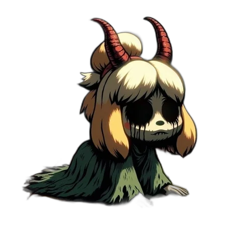 creature, mask, staff, animal, concept art, pixel art, fantasy art, 3d render transparent PNG cut-out