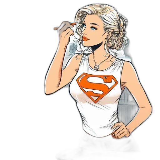 dress, comic book art, cartoon, concept art, fantasy art, scene, features, woman transparent PNG cut-out