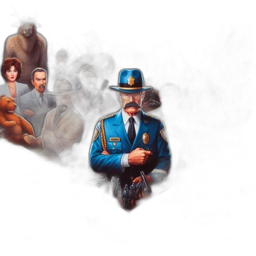 staff, hat, jacket, mask, concept art, comic book art, pixel art, fantasy art transparent PNG cut-out