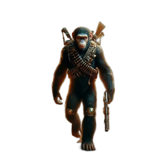 creature, weapon, animal, concept art, 3d render, comic book art, pixel art, blue transparent PNG cut-out