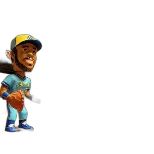 staff, 3d render, cartoon, concept art, pixel art, bobblehead, figurine, baseball transparent PNG cut-out