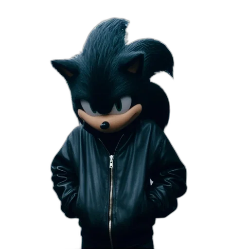 jacket, creature, animal, mask, 3d render, concept art, cyberpunk, cartoon transparent PNG cut-out