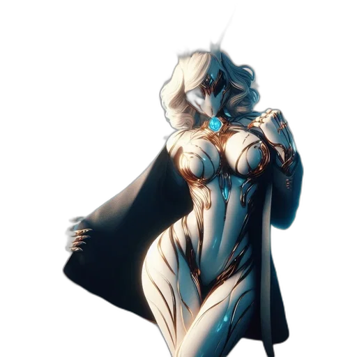 dress, concept art, fantasy art, comic book art, anime, blue, monochrome, pastel transparent PNG cut-out