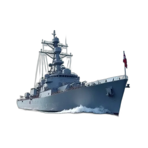 weapon, concept art, 3d render, photorealistic, pixel art, large, grey, warship transparent PNG cut-out