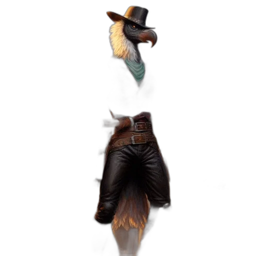 hat, jacket, shoes, staff, concept art, fantasy art, 3d render, pixel art transparent PNG cut-out