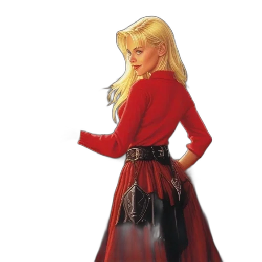 dress, jacket, staff, concept art transparent PNG cut-out