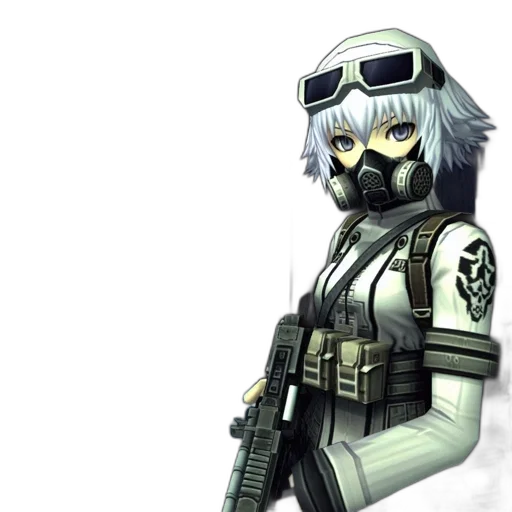 mask, weapon, robot, concept art, 3d render, pixel art, cyberpunk, outer space transparent PNG cut-out