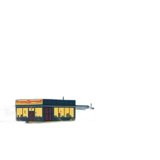 building, food, staff, robot, pixel art, 3d render, concept art, photorealistic transparent PNG cut-out