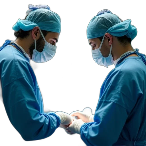 staff, mask, surgeons, operating transparent PNG cut-out