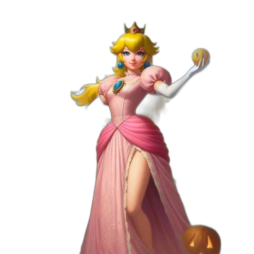 crown, dress, staff, concept art, 3d render, fantasy art, pixel art, fantasy transparent PNG cut-out