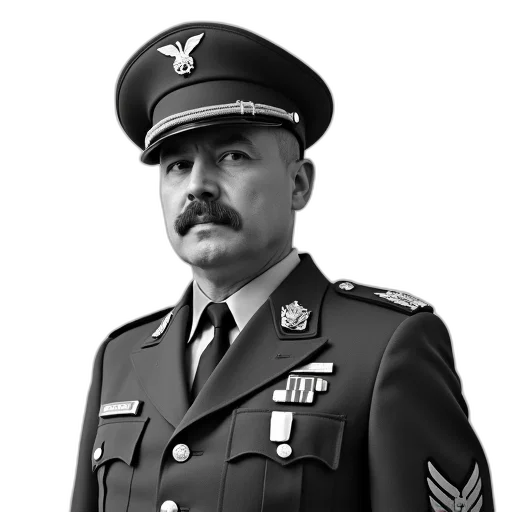 staff, face, photorealistic, concept art, oil painting, comic book art, black, white transparent PNG cut-out