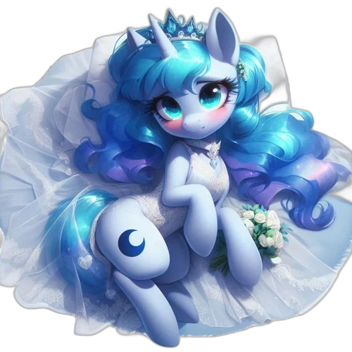 crown, dress, staff, concept art, fantasy art, pixel art, 3d render, blue transparent PNG cut-out