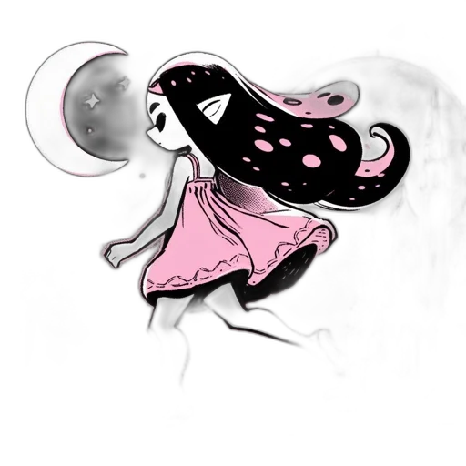 dress, creature, mask, staff, concept art, cartoon, fantasy art, anime transparent PNG cut-out
