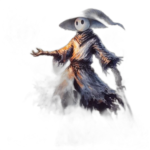 creature, dragon, mask, staff, concept art, fantasy art, 3d render, watercolor transparent PNG cut-out