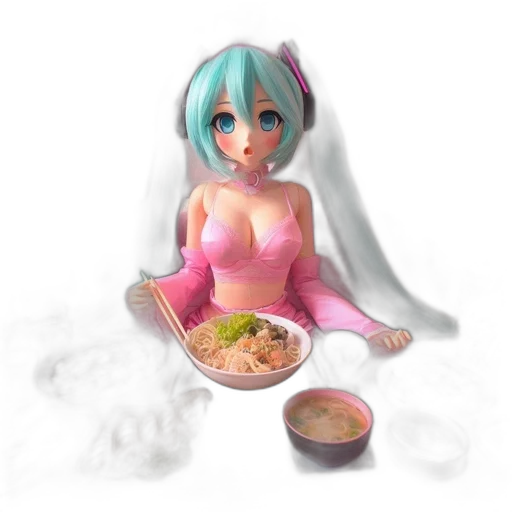 food, robot, dress, creature, 3d render, concept art, photorealistic, anime transparent PNG cut-out
