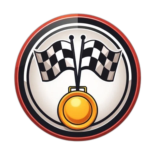 car, badge, racing, flag transparent PNG cut-out