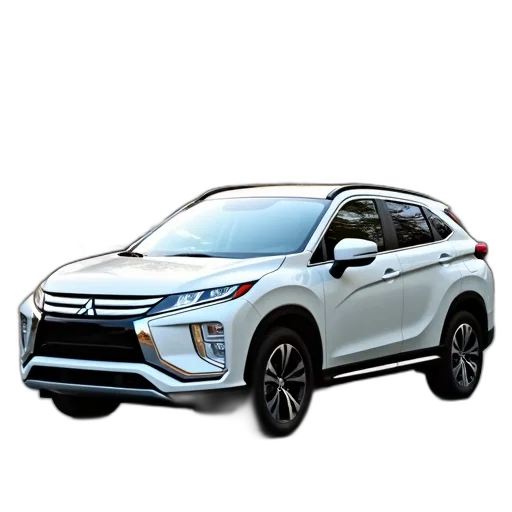 car, photorealistic, white, 2019, mitsubishi, pajer, parked, road transparent PNG cut-out