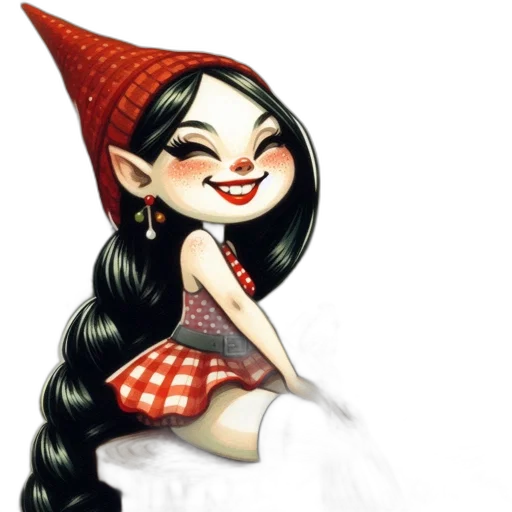 hat, dress, fantasy art, cartoon, concept art, photorealistic, whimsical, forest transparent PNG cut-out