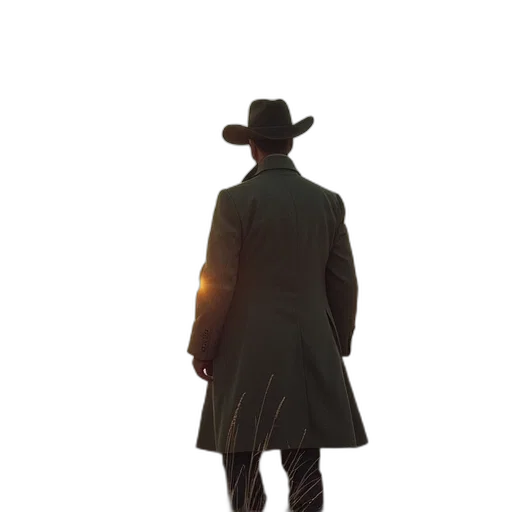 hat, jacket, staff, weapon, concept art, 3d render, pixel art, comic book art transparent PNG cut-out