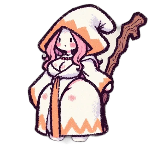 staff, creature, weapon, jacket, concept art, pixel art, watercolor, fantasy art transparent PNG cut-out