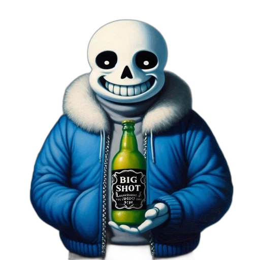 jacket, bottle, robot, food, pixel art, concept art, 3d render, photorealistic transparent PNG cut-out