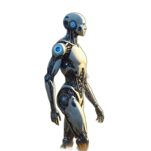 robot, jewelry, creature, staff, concept art, 3d render, cyberpunk, fantasy art transparent PNG cut-out
