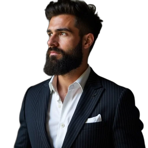 jacket, face, staff, hair, photorealistic, cartoon, 3d render, man transparent PNG cut-out