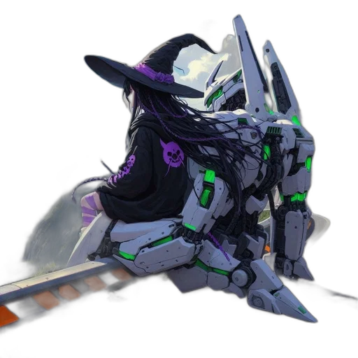 weapon, robot, sword, dragon, concept art, 3d render, vaporwave, cyberpunk transparent PNG cut-out