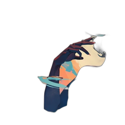 dragon, animal, creature, staff, pixel art, 3d render, concept art, vaporwave transparent PNG cut-out