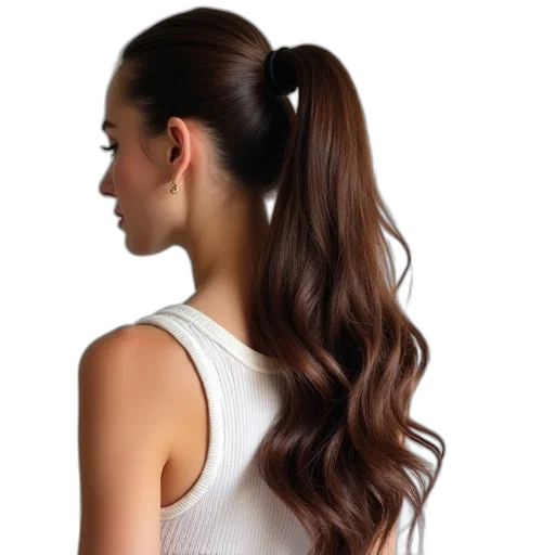hair, dress, staff, photorealistic transparent PNG cut-out