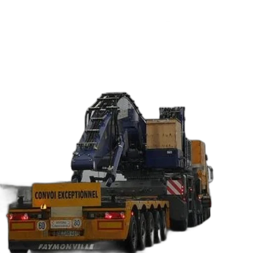robot, weapon, 3d render, concept art, large, truck, carrying, oversized transparent PNG cut-out