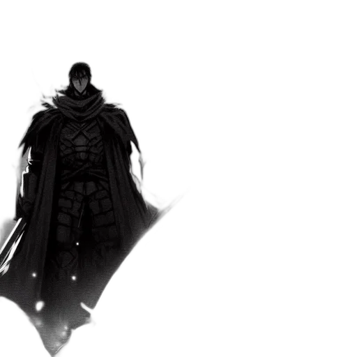 sword, mask, weapon, jacket, concept art, comic book art, fantasy art, pixel art transparent PNG cut-out