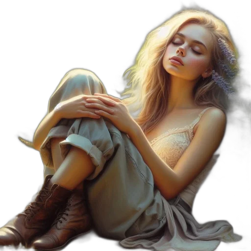 jewelry, dress, oil painting, photorealistic, fantasy art, concept art, fire, earth tones transparent PNG cut-out